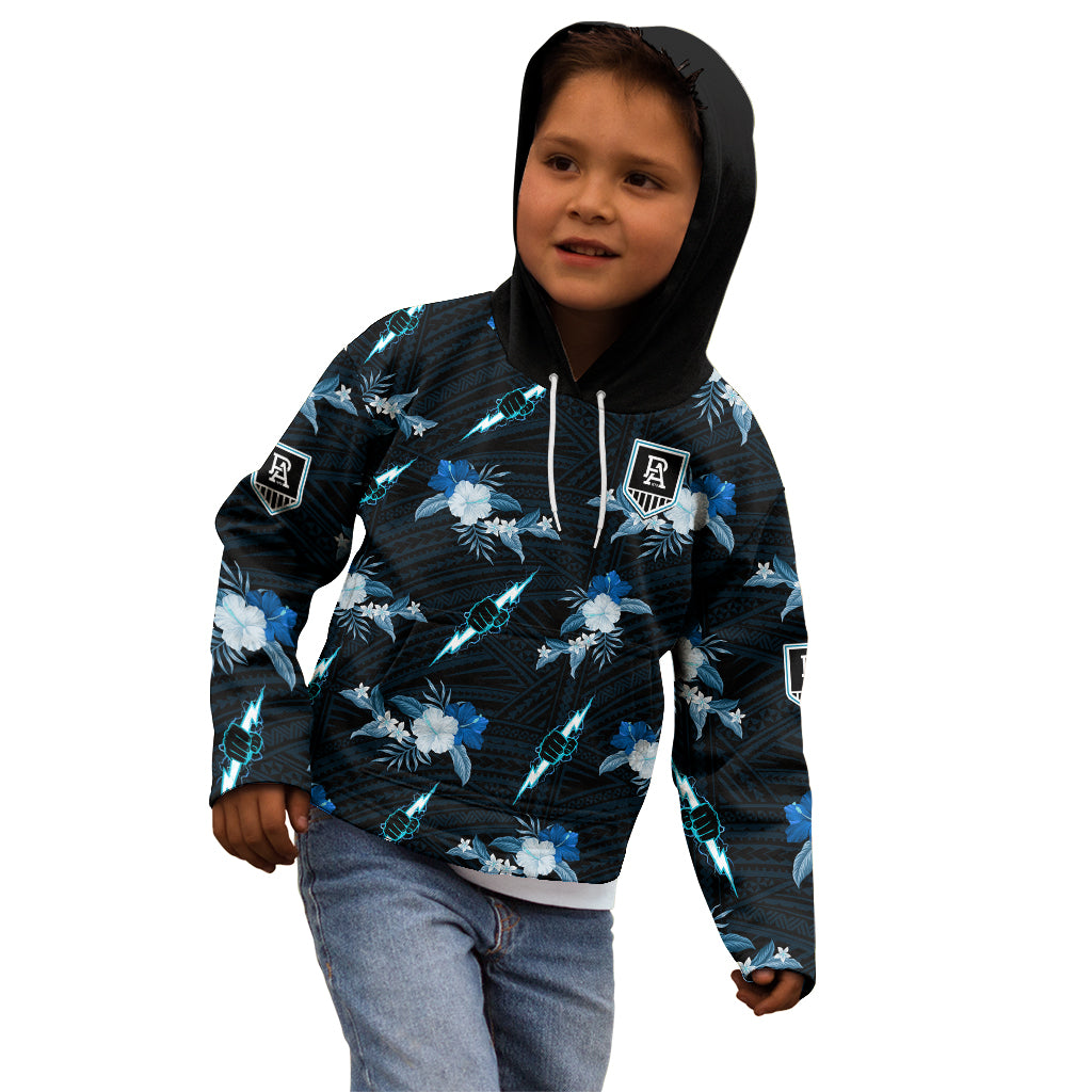 custom-text-and-number-port-adelaide-football-kid-hoodie-power-polynesian-tribal-mix-tropical-hawaiian-style