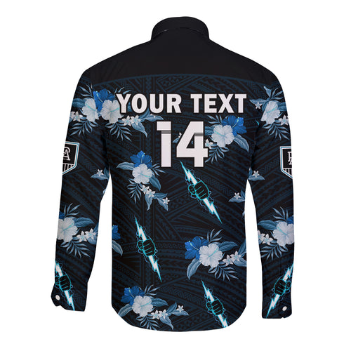 custom-text-and-number-port-adelaide-football-long-sleeve-button-shirt-power-polynesian-tribal-mix-tropical-hawaiian-style