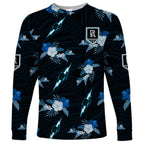 custom-text-and-number-port-adelaide-football-long-sleeve-shirt-power-polynesian-tribal-mix-tropical-hawaiian-style