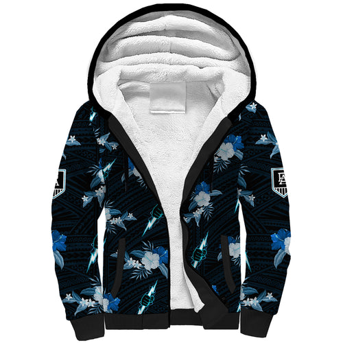 custom-text-and-number-port-adelaide-football-sherpa-hoodie-power-polynesian-tribal-mix-tropical-hawaiian-style