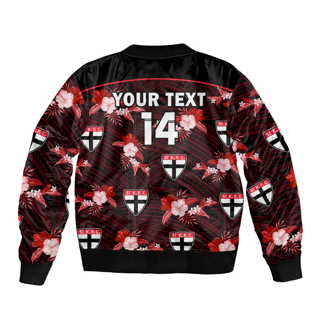 custom-text-and-number-st-kilda-football-bomber-jacket-saints-polynesian-tribal-mix-tropical-hawaiian-style