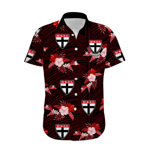 custom-text-and-number-st-kilda-football-hawaiian-shirt-saints-polynesian-tribal-mix-tropical-hawaiian-style