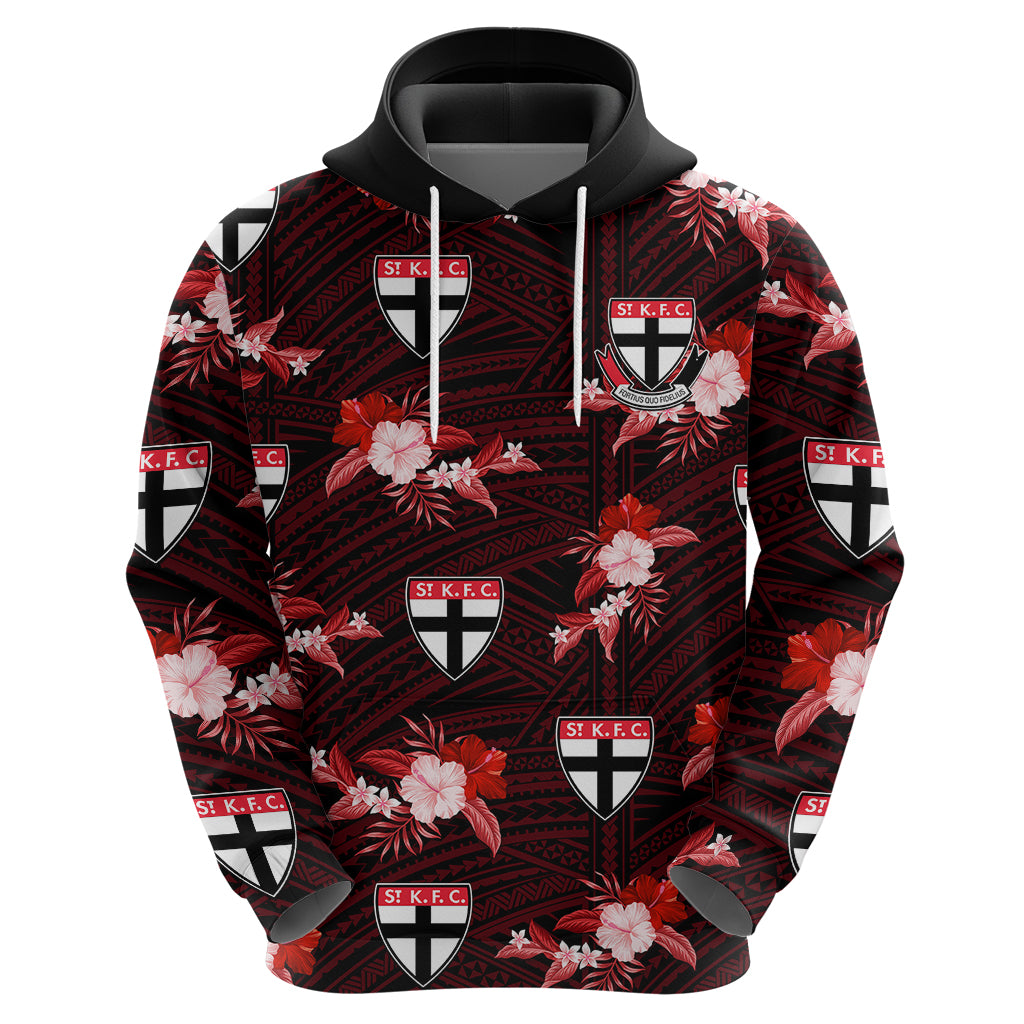 custom-text-and-number-st-kilda-football-hoodie-saints-polynesian-tribal-mix-tropical-hawaiian-style