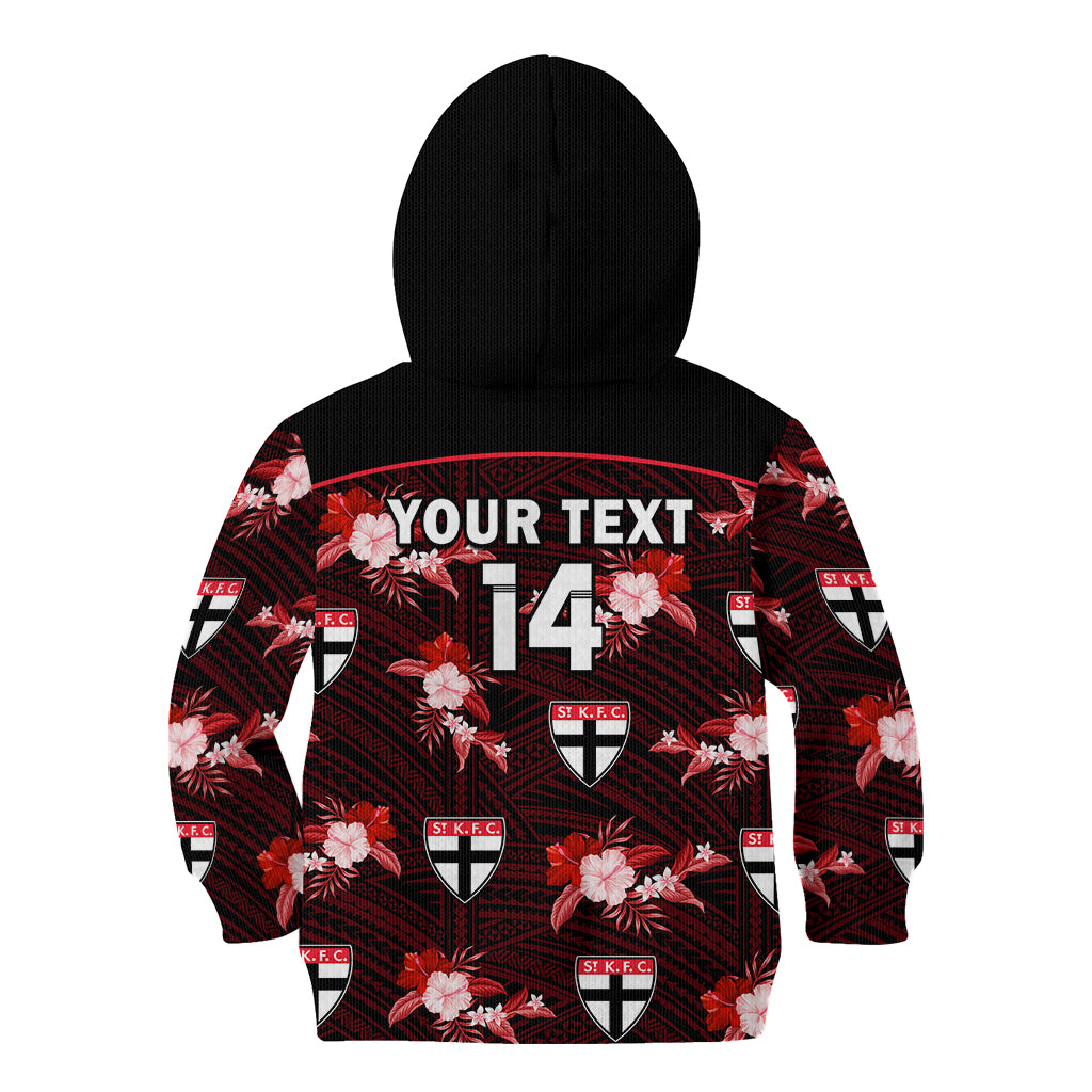 custom-text-and-number-st-kilda-football-kid-hoodie-saints-polynesian-tribal-mix-tropical-hawaiian-style