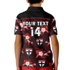 custom-text-and-number-st-kilda-football-kid-polo-shirt-saints-polynesian-tribal-mix-tropical-hawaiian-style