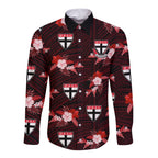 custom-text-and-number-st-kilda-football-long-sleeve-button-shirt-saints-polynesian-tribal-mix-tropical-hawaiian-style