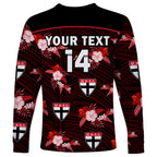 custom-text-and-number-st-kilda-football-long-sleeve-shirt-saints-polynesian-tribal-mix-tropical-hawaiian-style