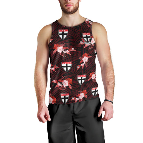 custom-text-and-number-st-kilda-football-men-tank-top-saints-polynesian-tribal-mix-tropical-hawaiian-style
