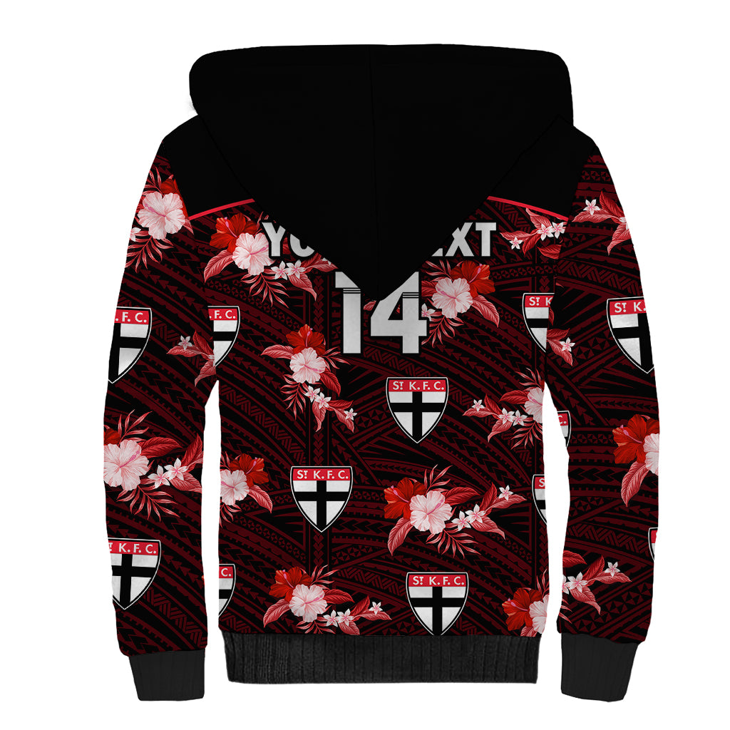 custom-text-and-number-st-kilda-football-sherpa-hoodie-saints-polynesian-tribal-mix-tropical-hawaiian-style