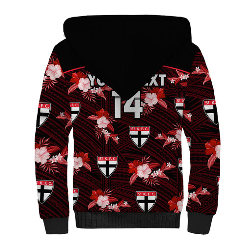 custom-text-and-number-st-kilda-football-sherpa-hoodie-saints-polynesian-tribal-mix-tropical-hawaiian-style