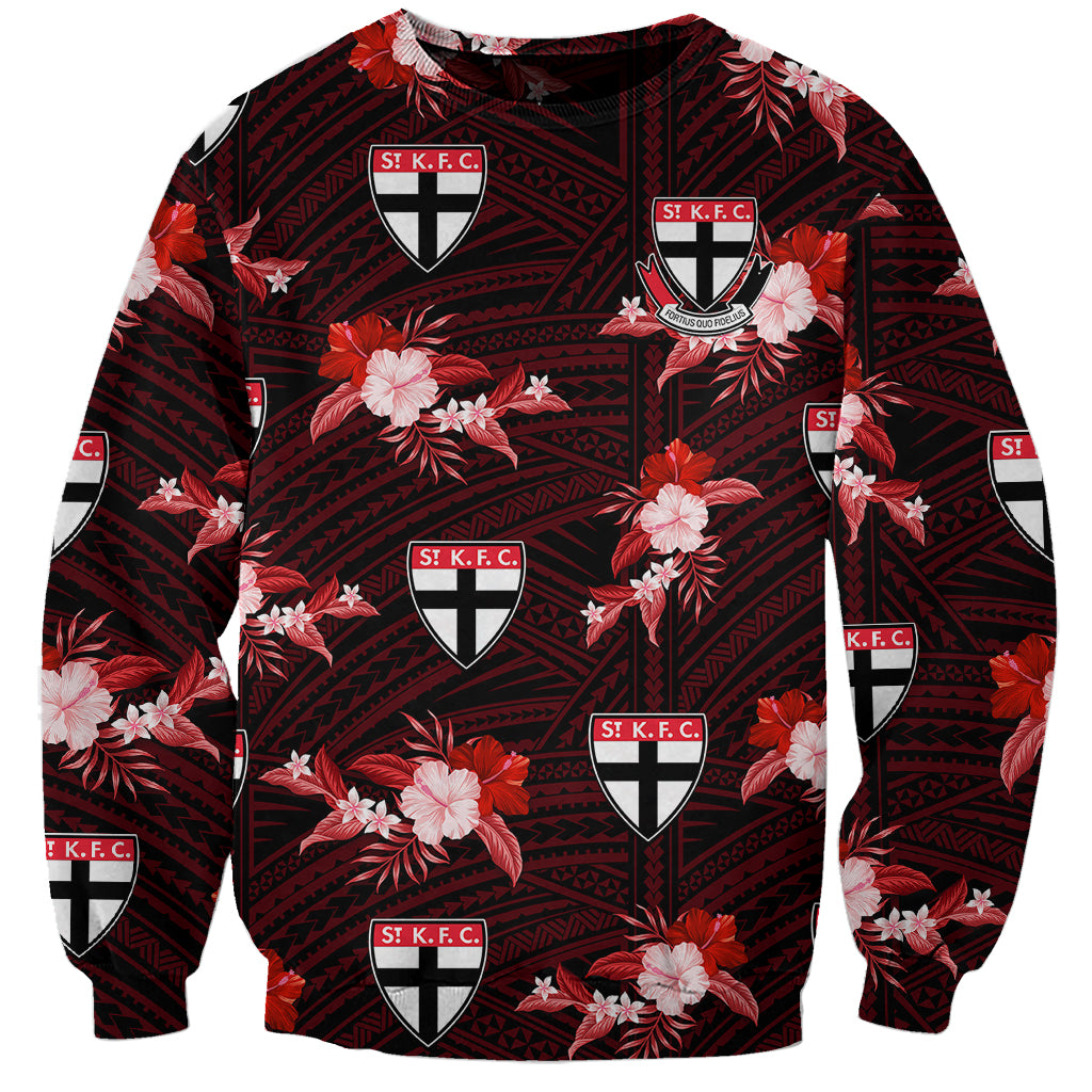 custom-text-and-number-st-kilda-football-sweatshirt-saints-polynesian-tribal-mix-tropical-hawaiian-style