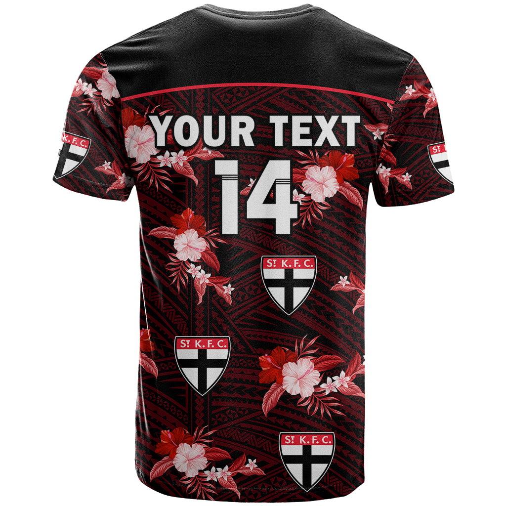 custom-text-and-number-st-kilda-football-t-shirt-saints-polynesian-tribal-mix-tropical-hawaiian-style