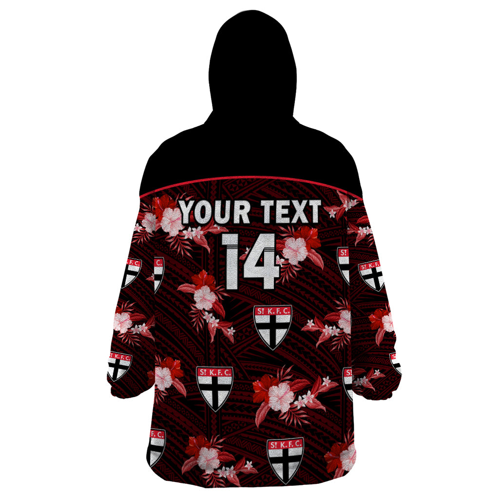 custom-text-and-number-st-kilda-football-wearable-blanket-hoodie-saints-polynesian-tribal-mix-tropical-hawaiian-style