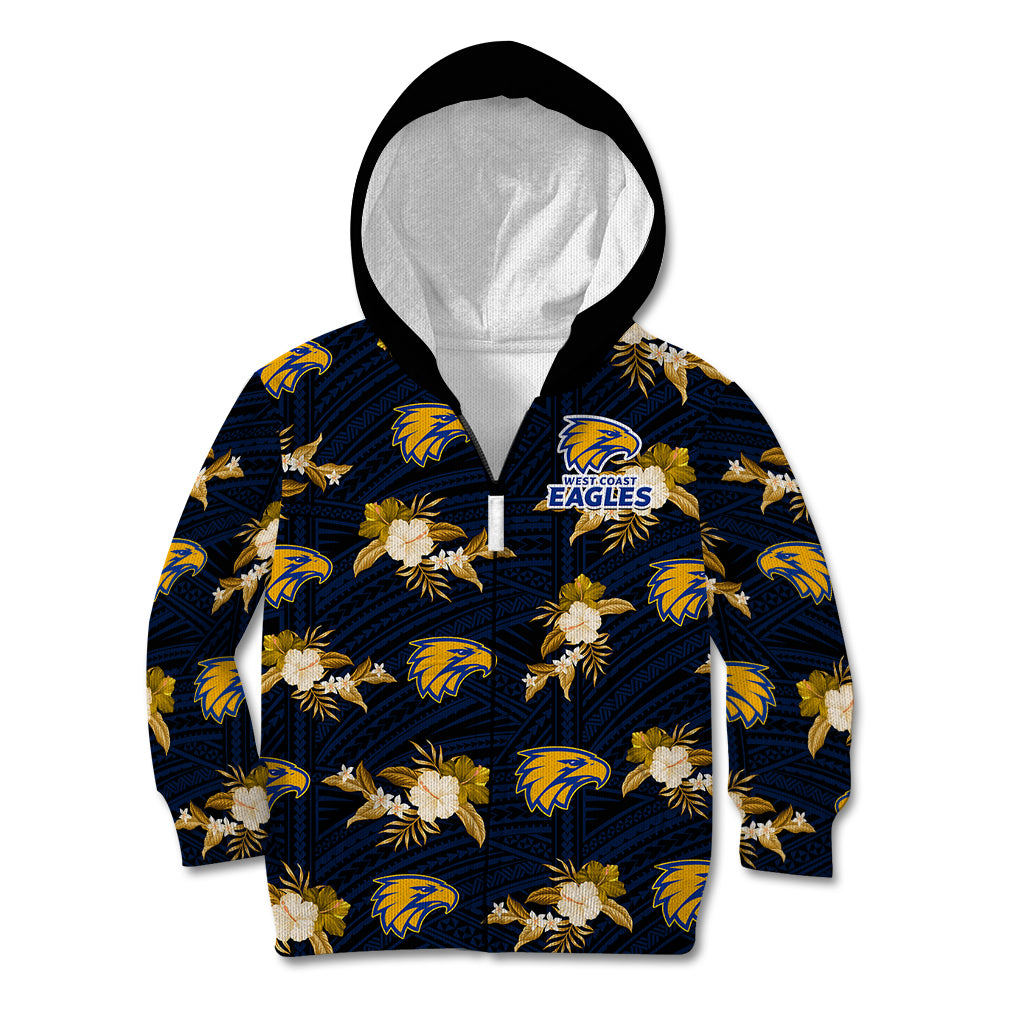 custom-text-and-number-eagles-football-kid-hoodie-west-coast-polynesian-tribal-mix-tropical-hawaiian-style