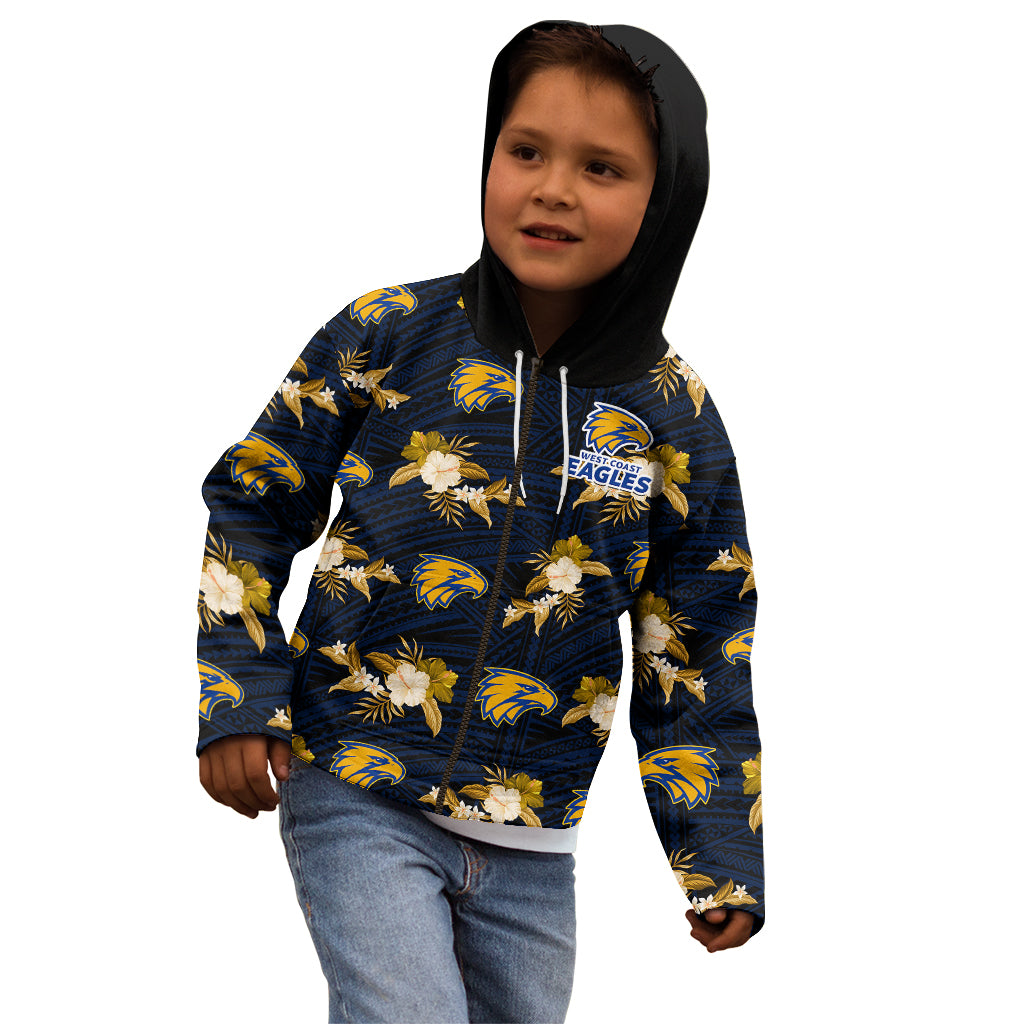 custom-text-and-number-eagles-football-kid-hoodie-west-coast-polynesian-tribal-mix-tropical-hawaiian-style