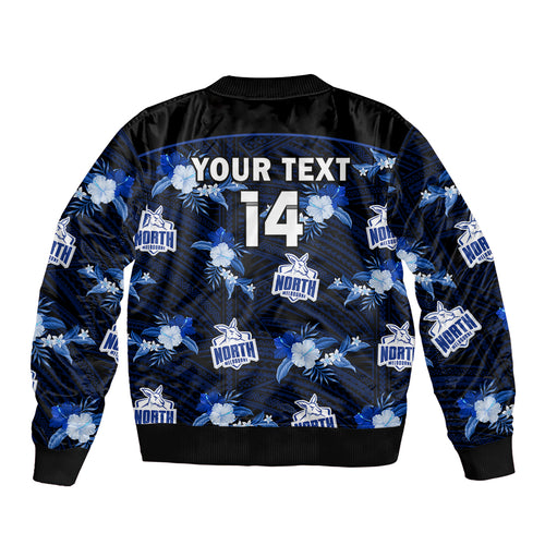 custom-text-and-number-north-melbourne-football-bomber-jacket-kangaroos-polynesian-tribal-mix-tropical-hawaiian-style