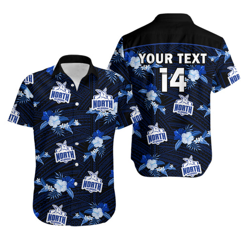 custom-text-and-number-north-melbourne-football-hawaiian-shirt-kangaroos-polynesian-tribal-mix-tropical-hawaiian-style