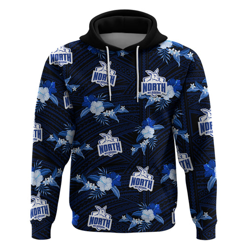 custom-text-and-number-north-melbourne-football-hoodie-kangaroos-polynesian-tribal-mix-tropical-hawaiian-style