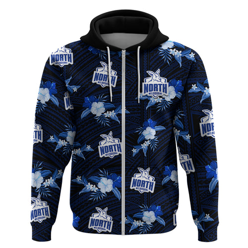 custom-text-and-number-north-melbourne-football-hoodie-kangaroos-polynesian-tribal-mix-tropical-hawaiian-style