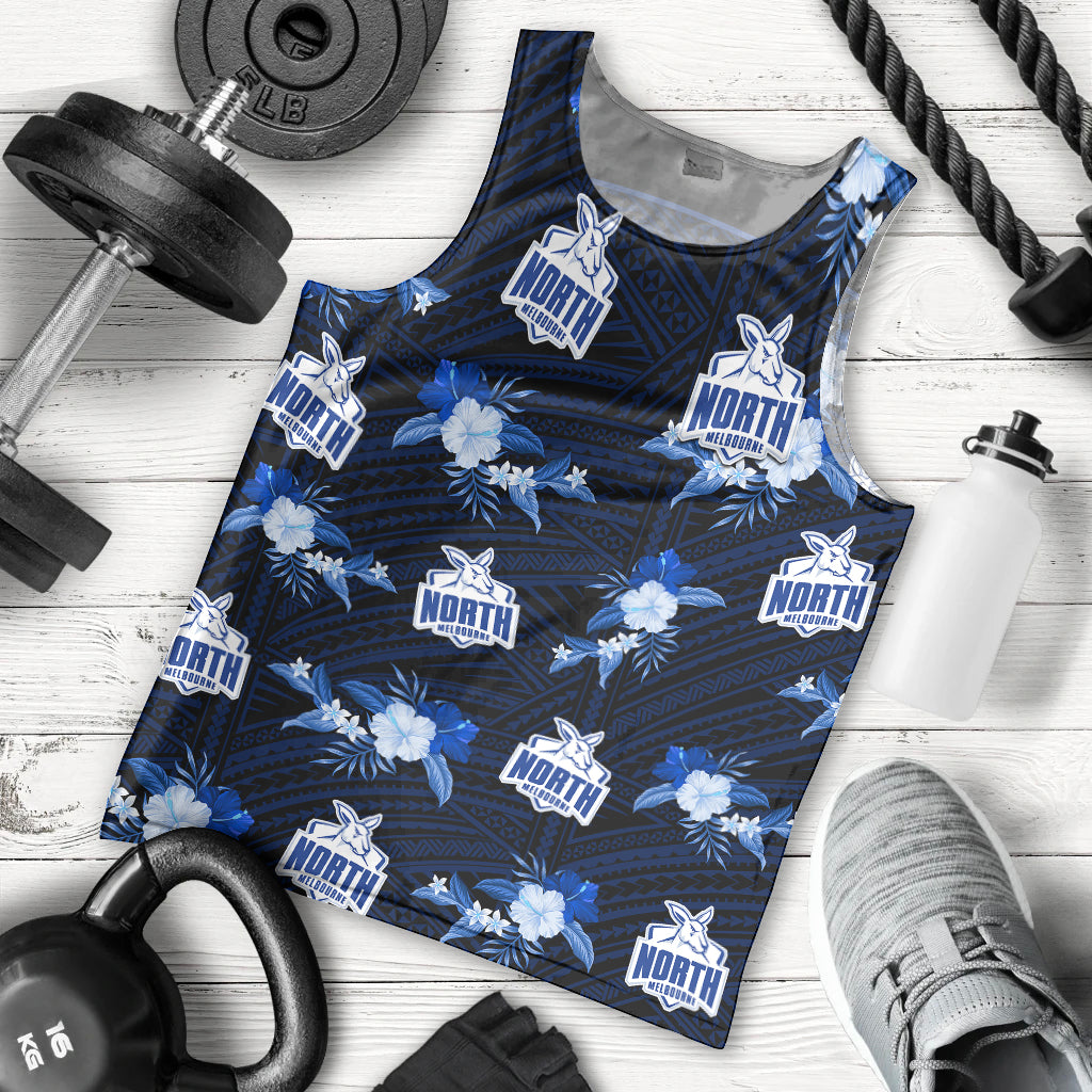 custom-text-and-number-north-melbourne-football-men-tank-top-kangaroos-polynesian-tribal-mix-tropical-hawaiian-style