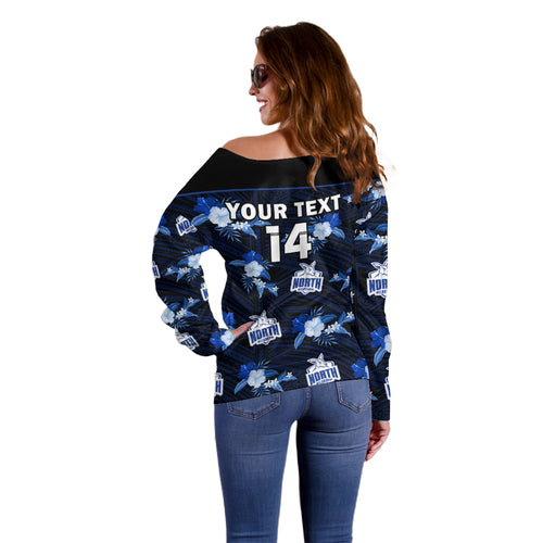 custom-text-and-number-north-melbourne-football-off-shoulder-sweater-kangaroos-polynesian-tribal-mix-tropical-hawaiian-style