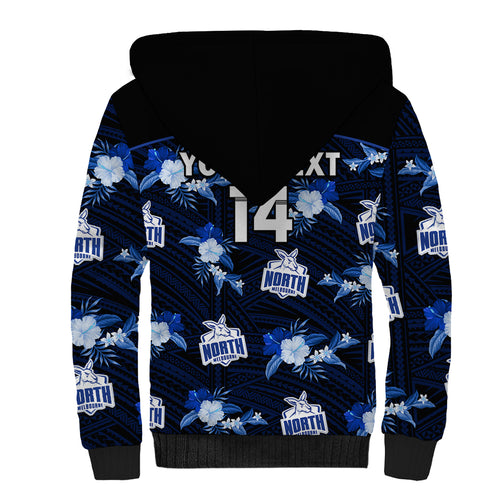 custom-text-and-number-north-melbourne-football-sherpa-hoodie-kangaroos-polynesian-tribal-mix-tropical-hawaiian-style