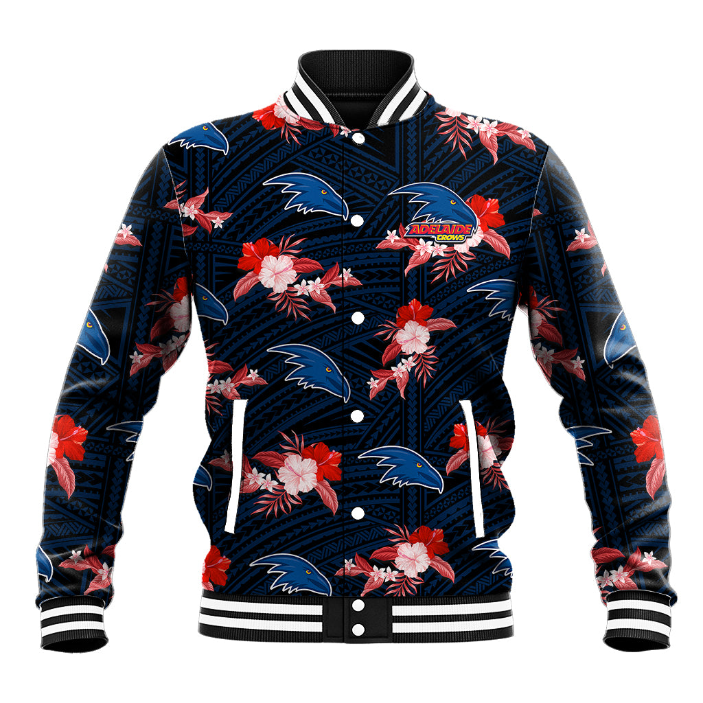 custom-text-and-number-adelaide-crows-football-baseball-jacket-polynesian-tribal-mix-tropical-hawaiian-style