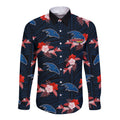 custom-text-and-number-adelaide-crows-football-long-sleeve-button-shirt-polynesian-tribal-mix-tropical-hawaiian-style