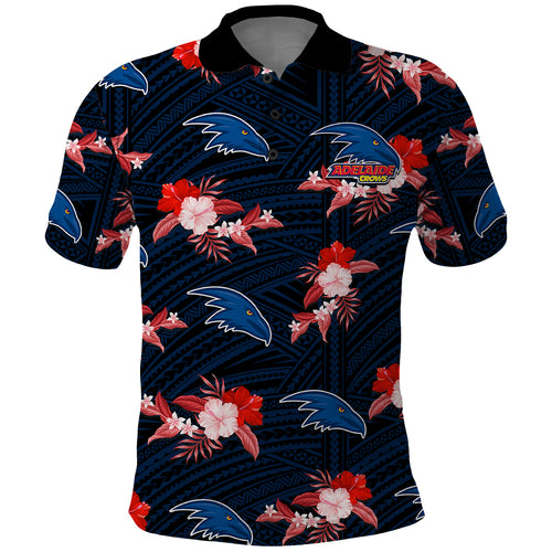 custom-text-and-number-adelaide-crows-football-polo-shirt-polynesian-tribal-mix-tropical-hawaiian-style
