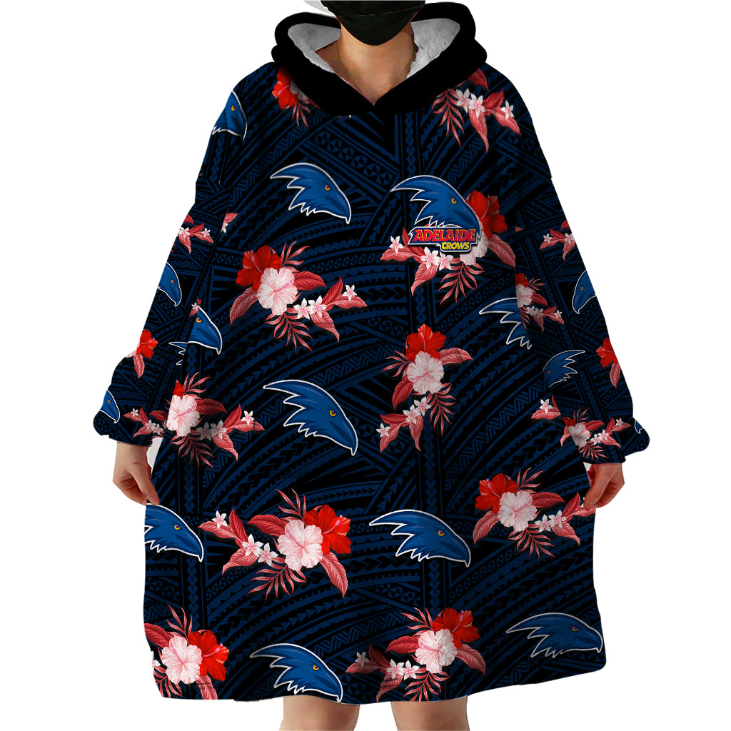 custom-text-and-number-adelaide-crows-football-wearable-blanket-hoodie-polynesian-tribal-mix-tropical-hawaiian-style