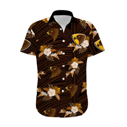 custom-text-and-number-hawthorn-football-hawaiian-shirt-hawks-polynesian-tribal-mix-tropical-hawaiian-style