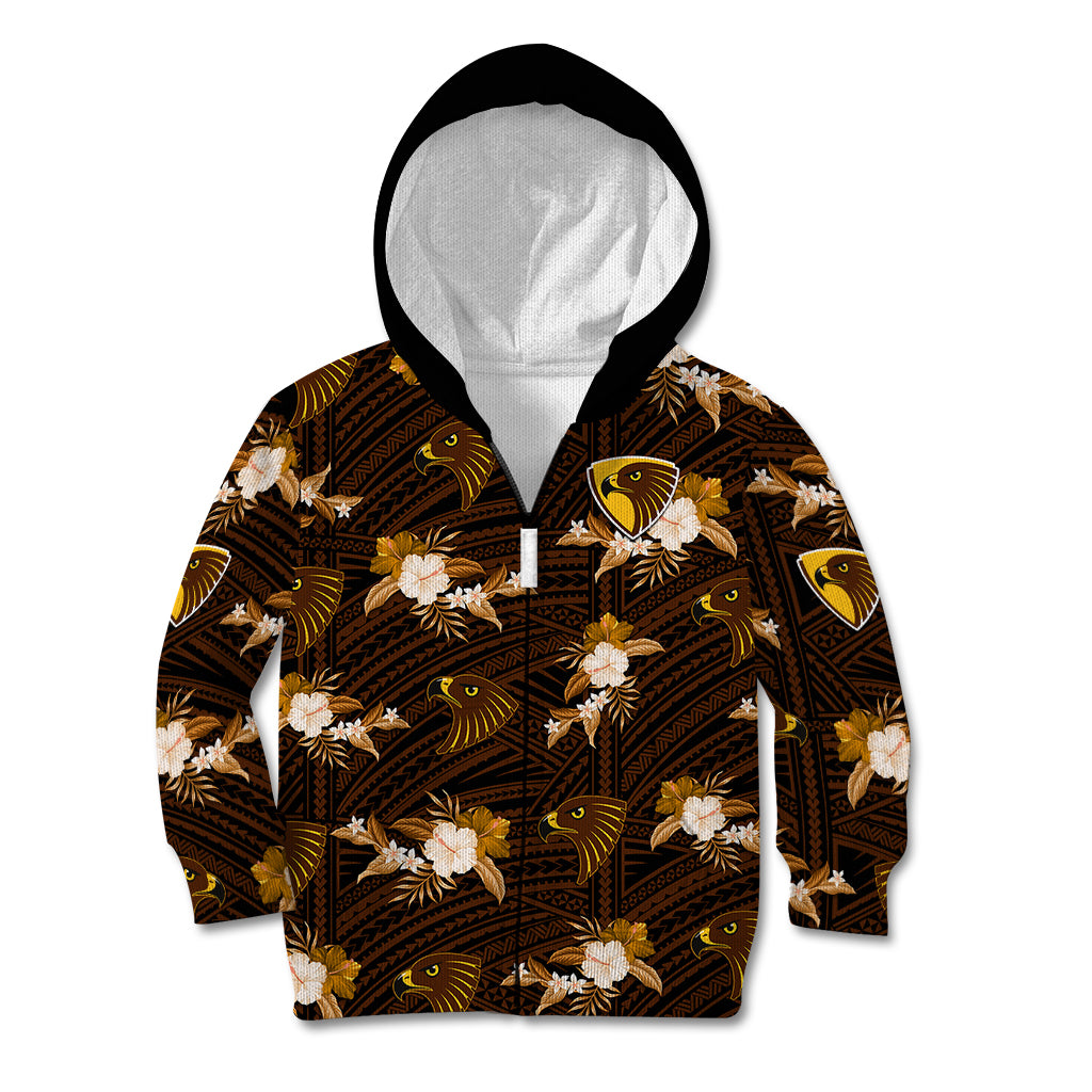 custom-text-and-number-hawthorn-football-kid-hoodie-hawks-polynesian-tribal-mix-tropical-hawaiian-style