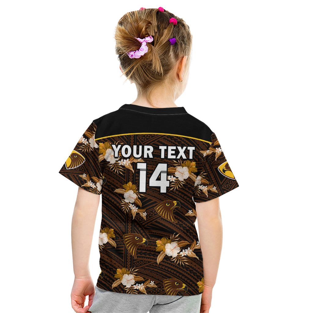 custom-text-and-number-hawthorn-football-kid-t-shirt-hawks-polynesian-tribal-mix-tropical-hawaiian-style