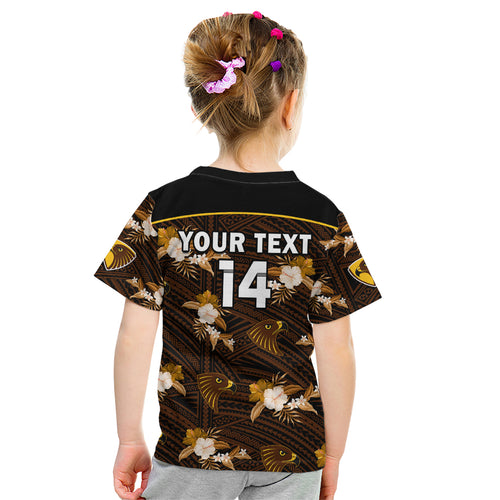 custom-text-and-number-hawthorn-football-kid-t-shirt-hawks-polynesian-tribal-mix-tropical-hawaiian-style