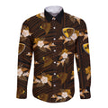 custom-text-and-number-hawthorn-football-long-sleeve-button-shirt-hawks-polynesian-tribal-mix-tropical-hawaiian-style