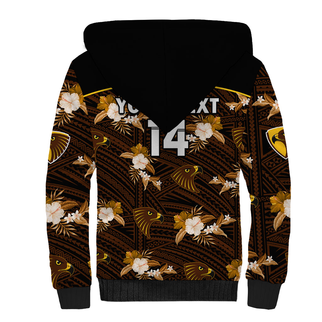 custom-text-and-number-hawthorn-football-sherpa-hoodie-hawks-polynesian-tribal-mix-tropical-hawaiian-style