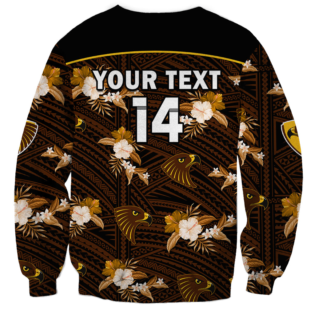 custom-text-and-number-hawthorn-football-sweatshirt-hawks-polynesian-tribal-mix-tropical-hawaiian-style