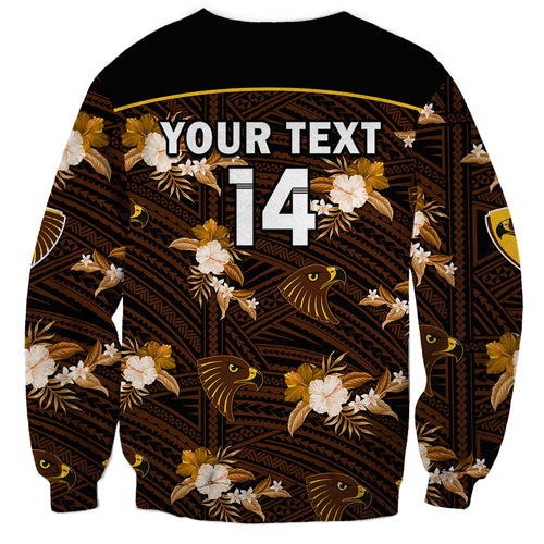 custom-text-and-number-hawthorn-football-sweatshirt-hawks-polynesian-tribal-mix-tropical-hawaiian-style