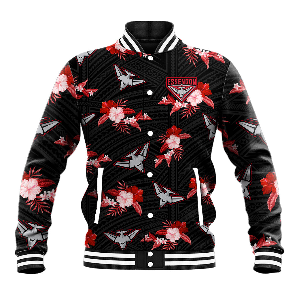 custom-text-and-number-essendon-football-baseball-jacket-bombers-polynesian-tribal-mix-tropical-hawaiian-style