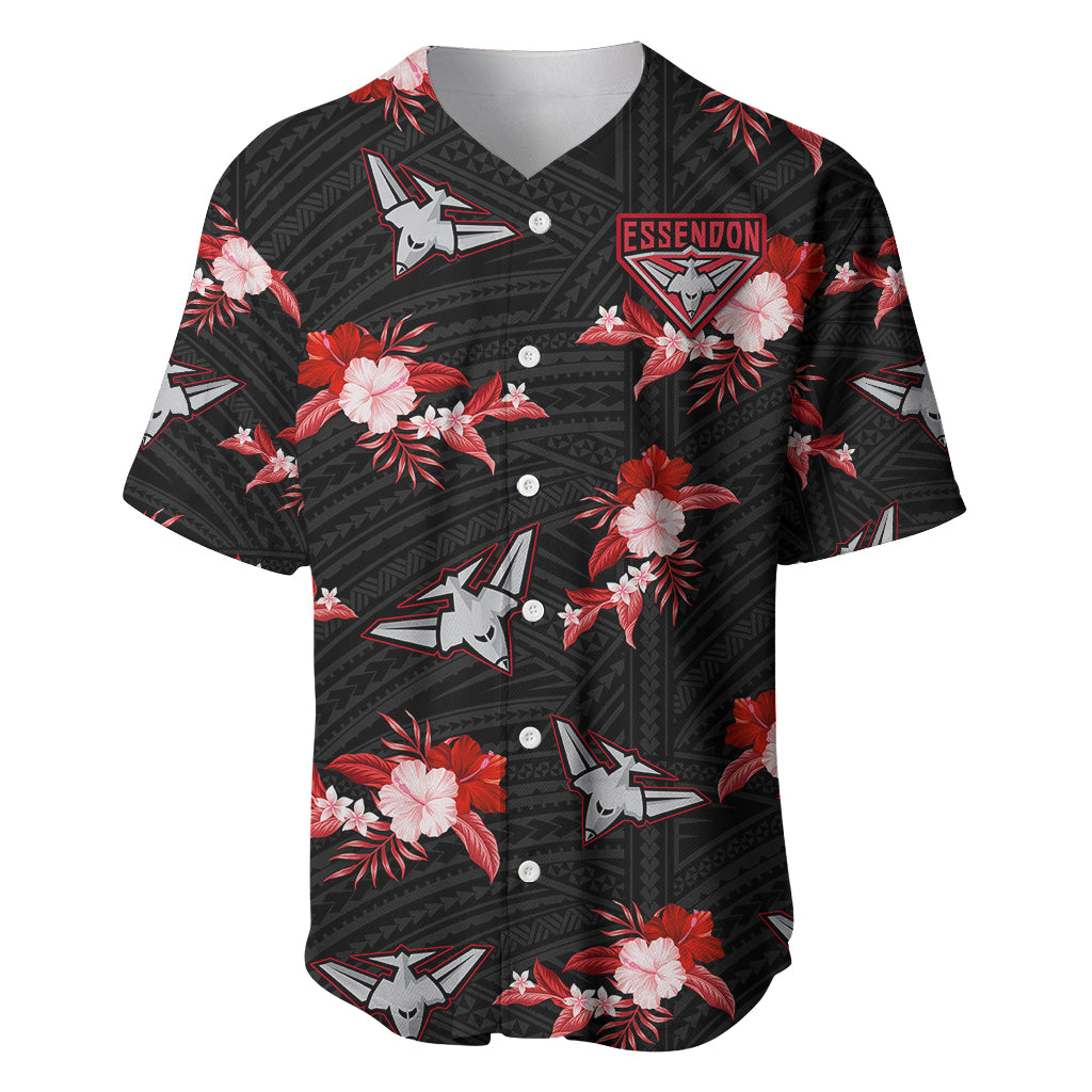 custom-text-and-number-essendon-football-baseball-jersey-bombers-polynesian-tribal-mix-tropical-hawaiian-style