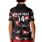 custom-text-and-number-essendon-football-kid-polo-shirt-bombers-polynesian-tribal-mix-tropical-hawaiian-style