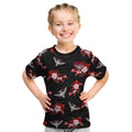 custom-text-and-number-essendon-football-kid-t-shirt-bombers-polynesian-tribal-mix-tropical-hawaiian-style