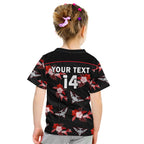 custom-text-and-number-essendon-football-kid-t-shirt-bombers-polynesian-tribal-mix-tropical-hawaiian-style