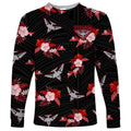 custom-text-and-number-essendon-football-long-sleeve-shirt-bombers-polynesian-tribal-mix-tropical-hawaiian-style