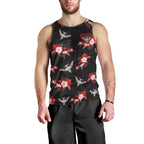 custom-text-and-number-essendon-football-men-tank-top-bombers-polynesian-tribal-mix-tropical-hawaiian-style