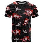 custom-text-and-number-essendon-football-t-shirt-bombers-polynesian-tribal-mix-tropical-hawaiian-style