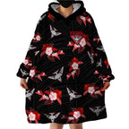 custom-text-and-number-essendon-football-wearable-blanket-hoodie-bombers-polynesian-tribal-mix-tropical-hawaiian-style