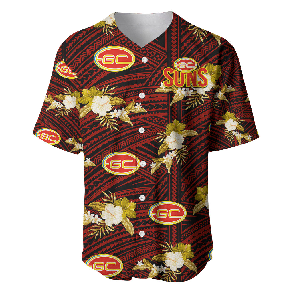 custom-text-and-number-gold-coast-football-baseball-jersey-suns-polynesian-tribal-mix-tropical-hawaiian-style