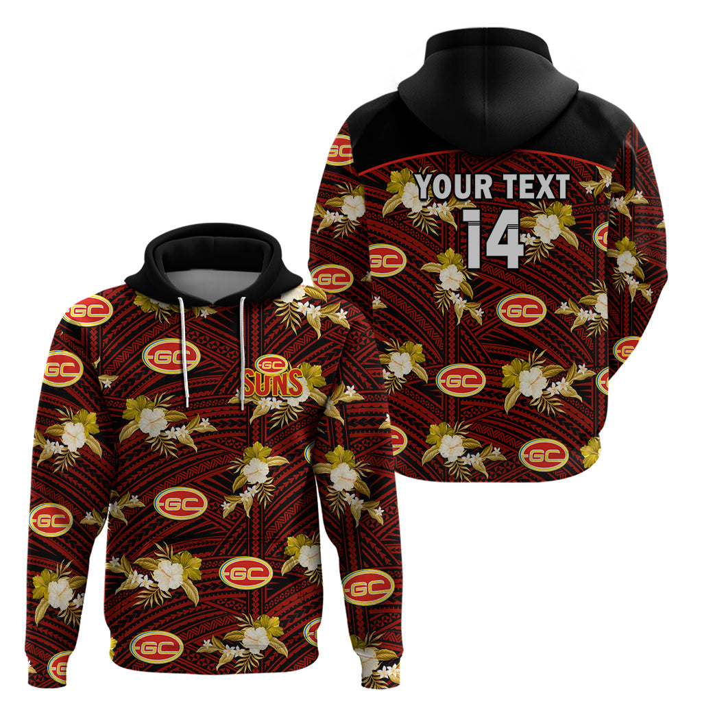 custom-text-and-number-gold-coast-football-hoodie-suns-polynesian-tribal-mix-tropical-hawaiian-style