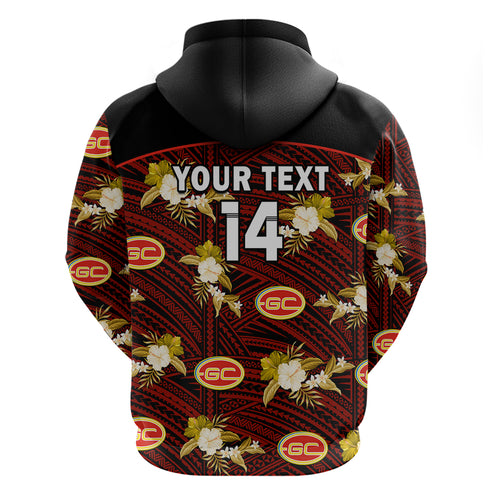 custom-text-and-number-gold-coast-football-hoodie-suns-polynesian-tribal-mix-tropical-hawaiian-style